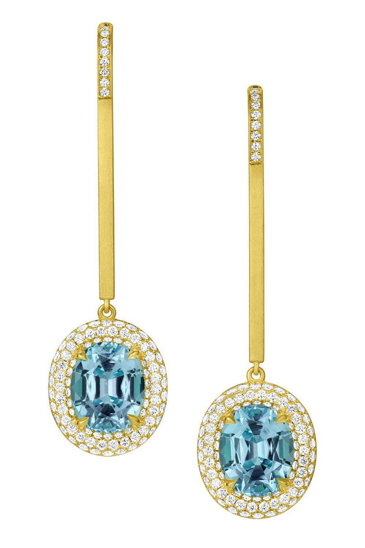 Aquamarine Bauble Earrings