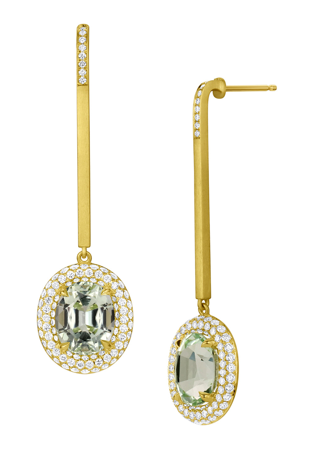 Green Tourmaline Bauble Earrings