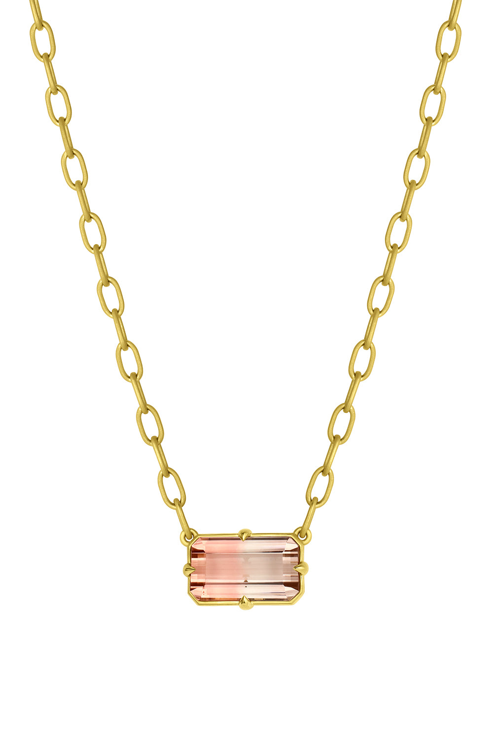 Bi-Color Tourmaline Pendant Necklace