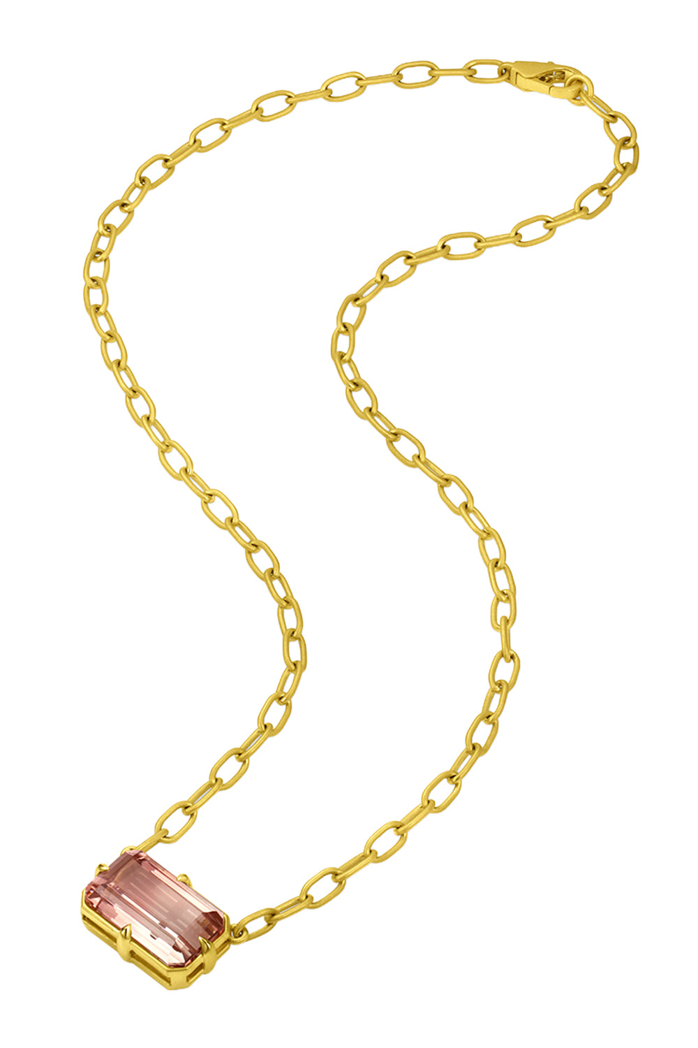Bi-Color Tourmaline Pendant Necklace