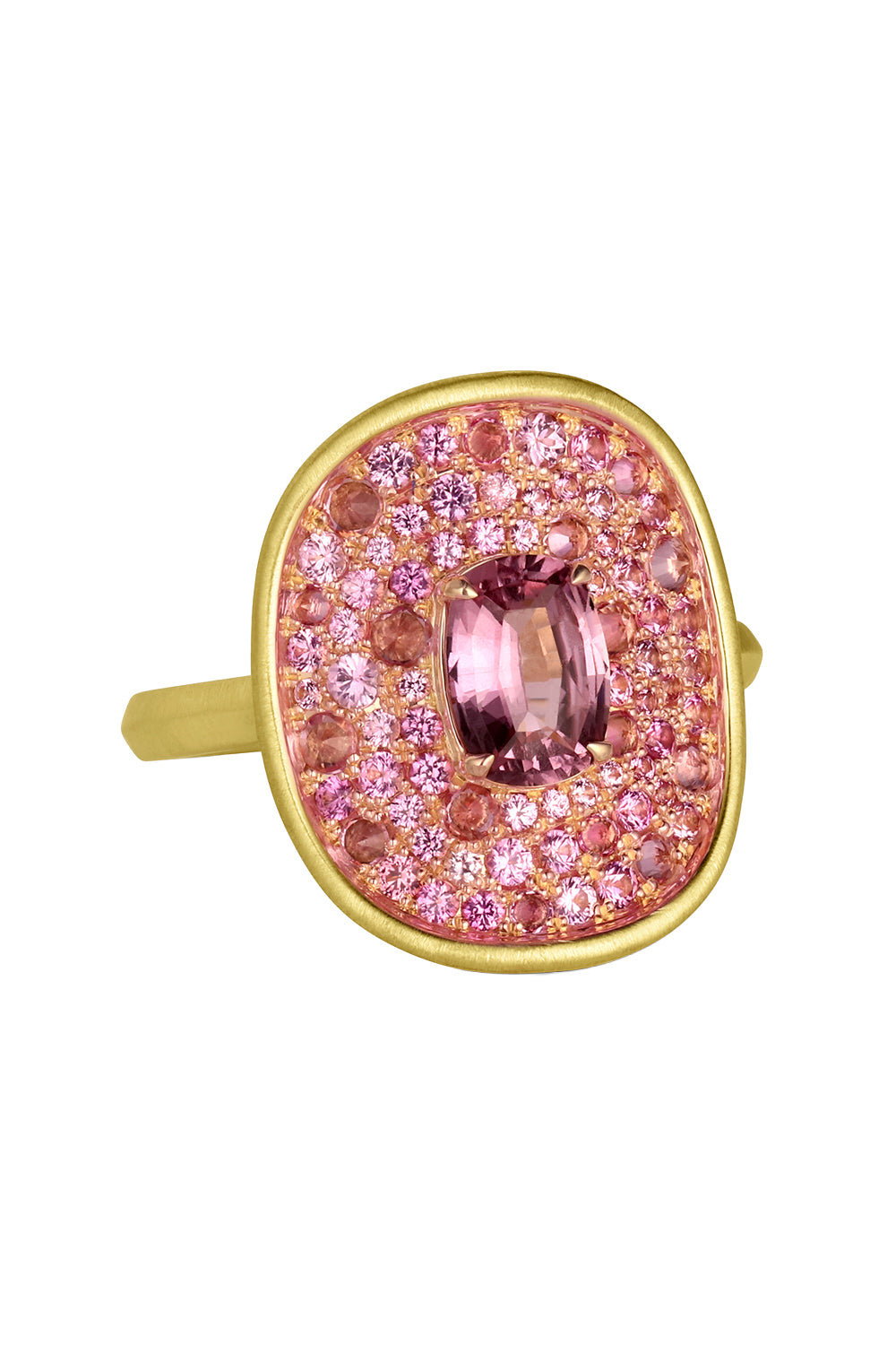 Pink Sapphire New Shield Ring
