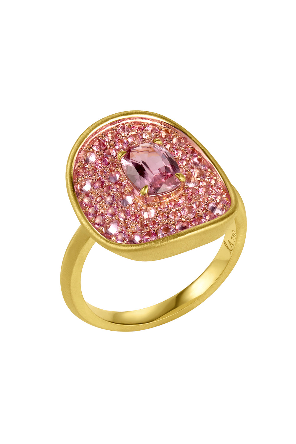 Pink Sapphire New Shield Ring