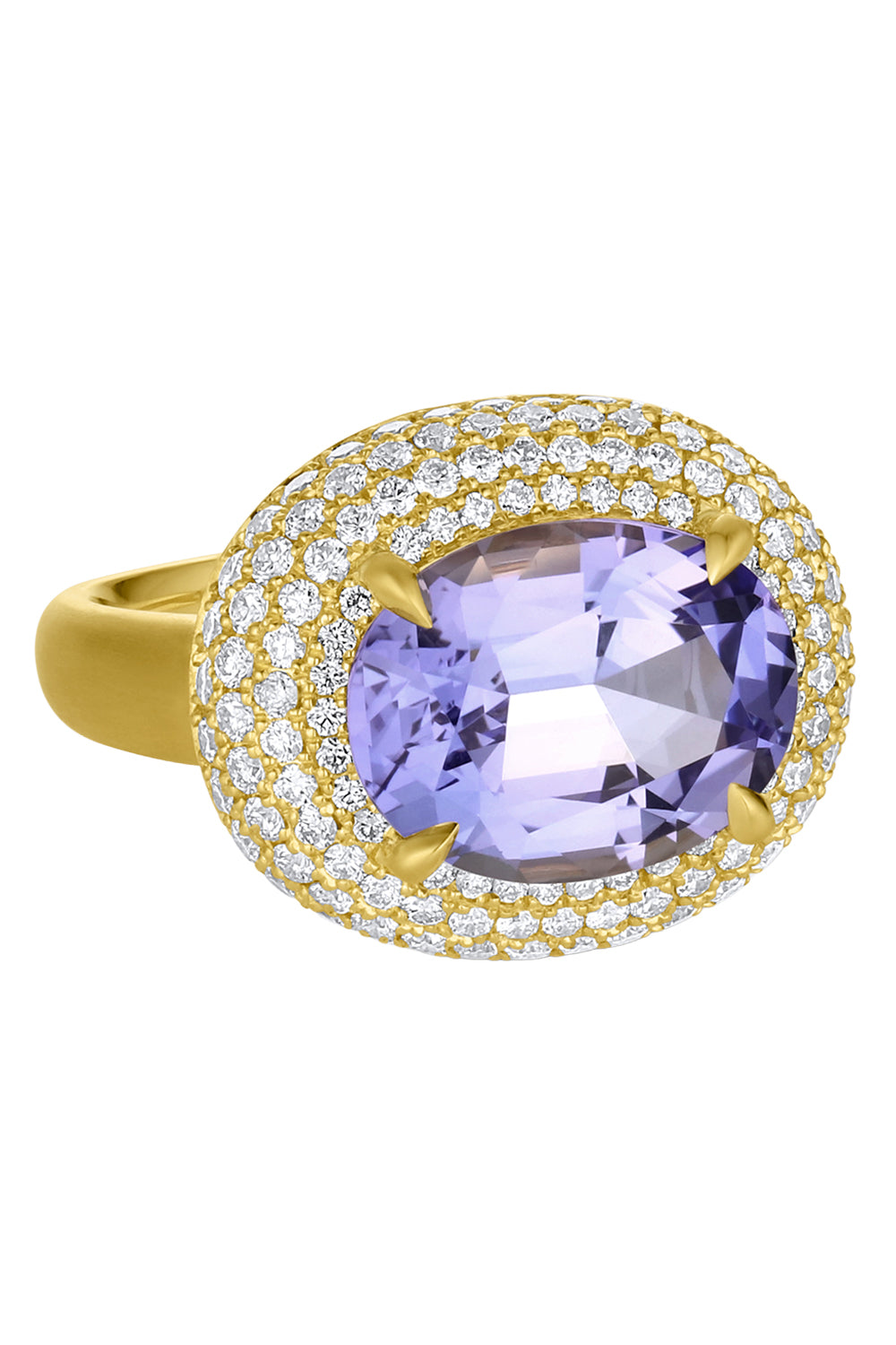 Tanzanite Diamond Bauble Ring