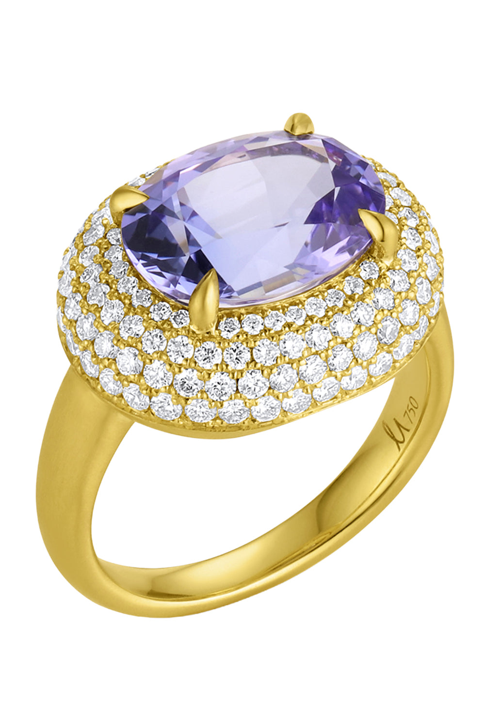 Tanzanite Diamond Bauble Ring