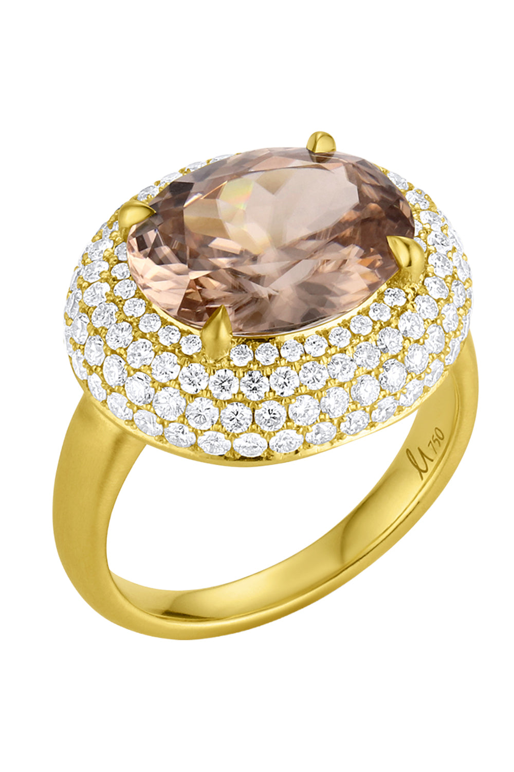 Mocha Zircon Diamond Bauble Ring
