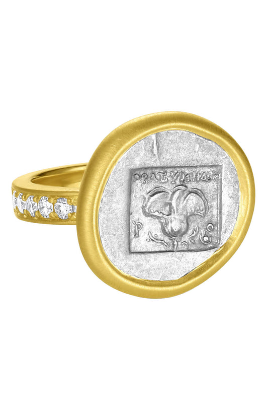 Diamond Caria Islands Rhodes Ar Drachm Ancient Coin Ring