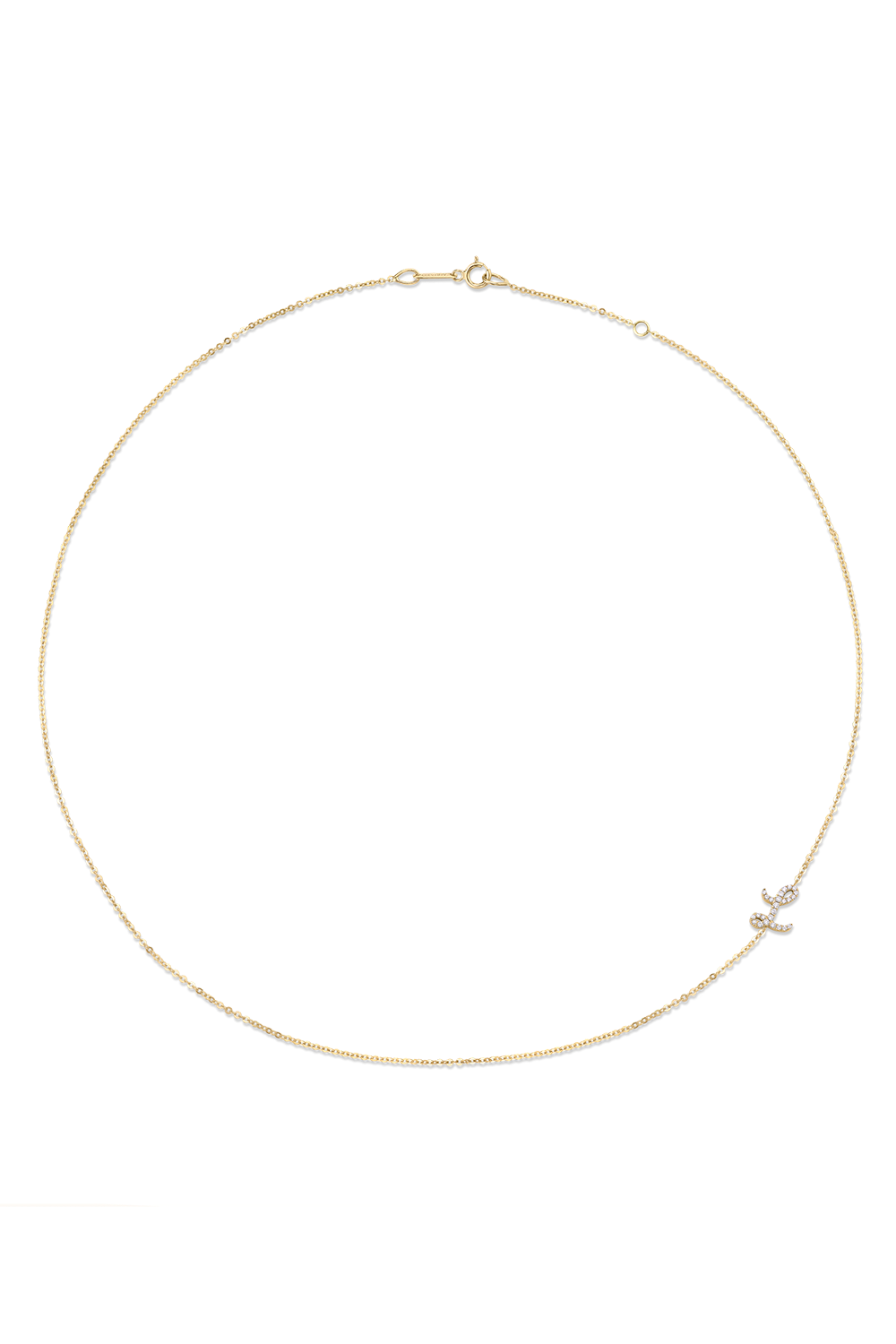 Diamond Double Sided Initial Necklace