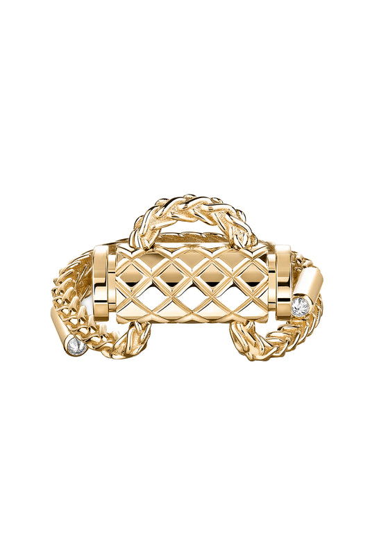 Diamond Latch Ring-YELLOW GOLD-6.75-JEWELRYFINE JEWELRING-NOUVEL HERITAGE
