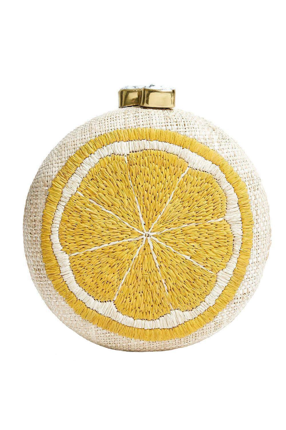 Lemon Slice Clutch-NAT/YLLW-HANDBAGCLUTCHES-PAMELA MUNSON