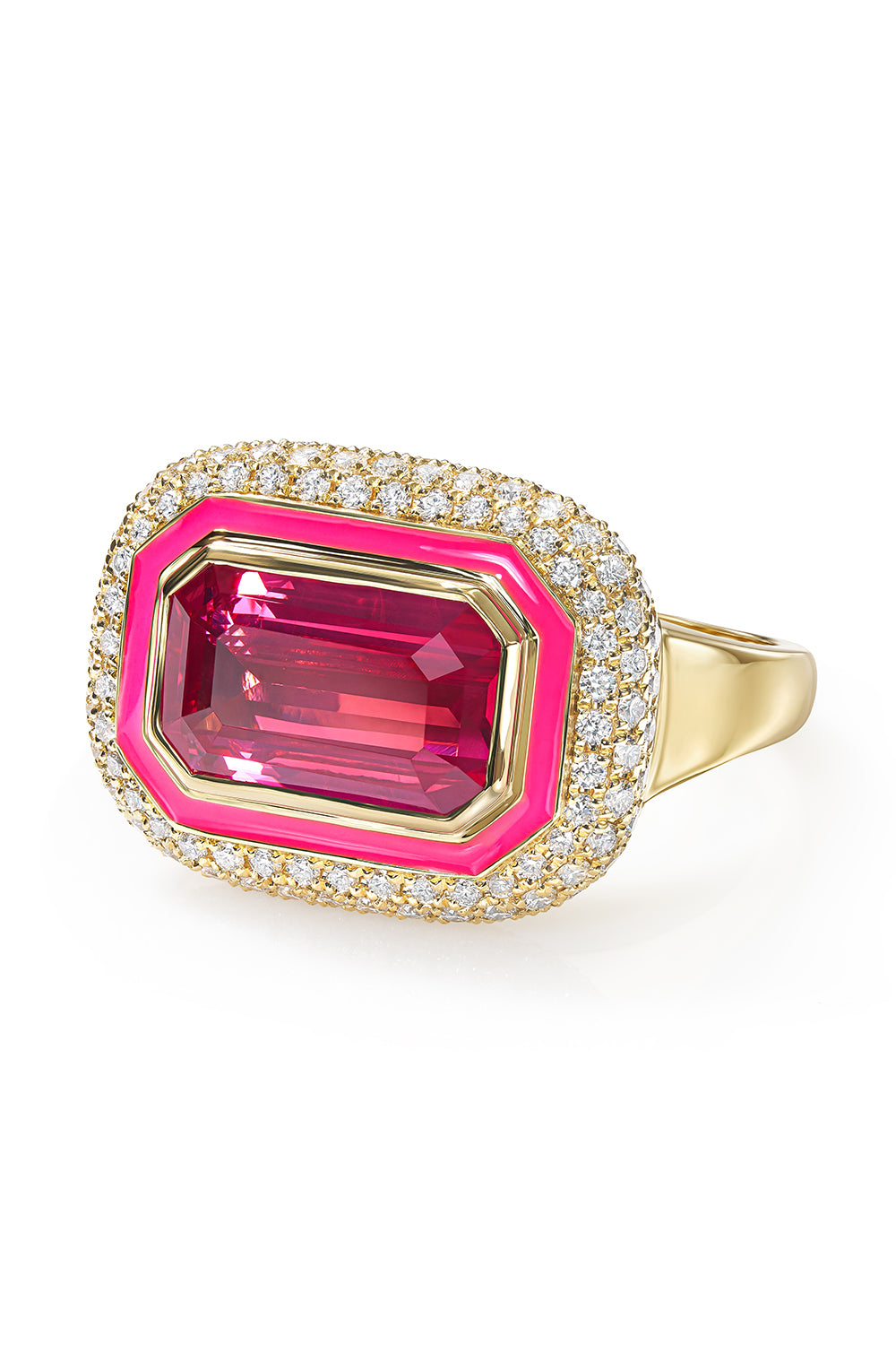 Pink Spinel Diamond Lenox Bubble Ring