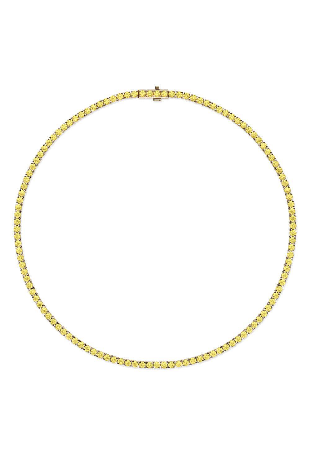 Yellow Sapphire Medium Lenox Tennis Necklace-YELLOW GOLD-JEWELRYFINE JEWELNECKLACE O-MELISSA KAYE