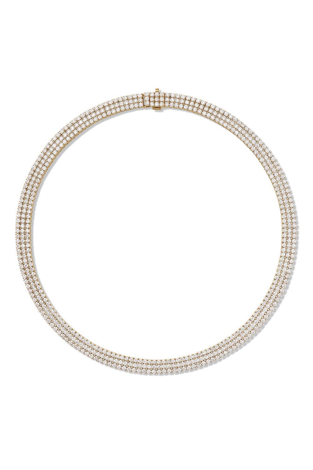 Diamond Triple Lenox Necklace-YELLOW GOLD-JEWELRYFINE JEWELNECKLACE O-MELISSA KAYE