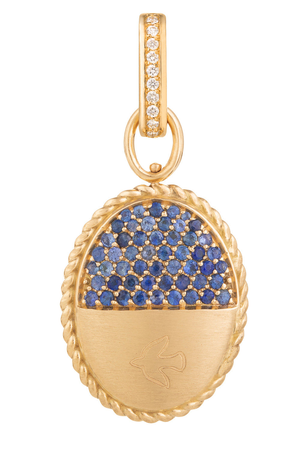 Blue Sapphire Diamond Medium Liberté Rope Charm