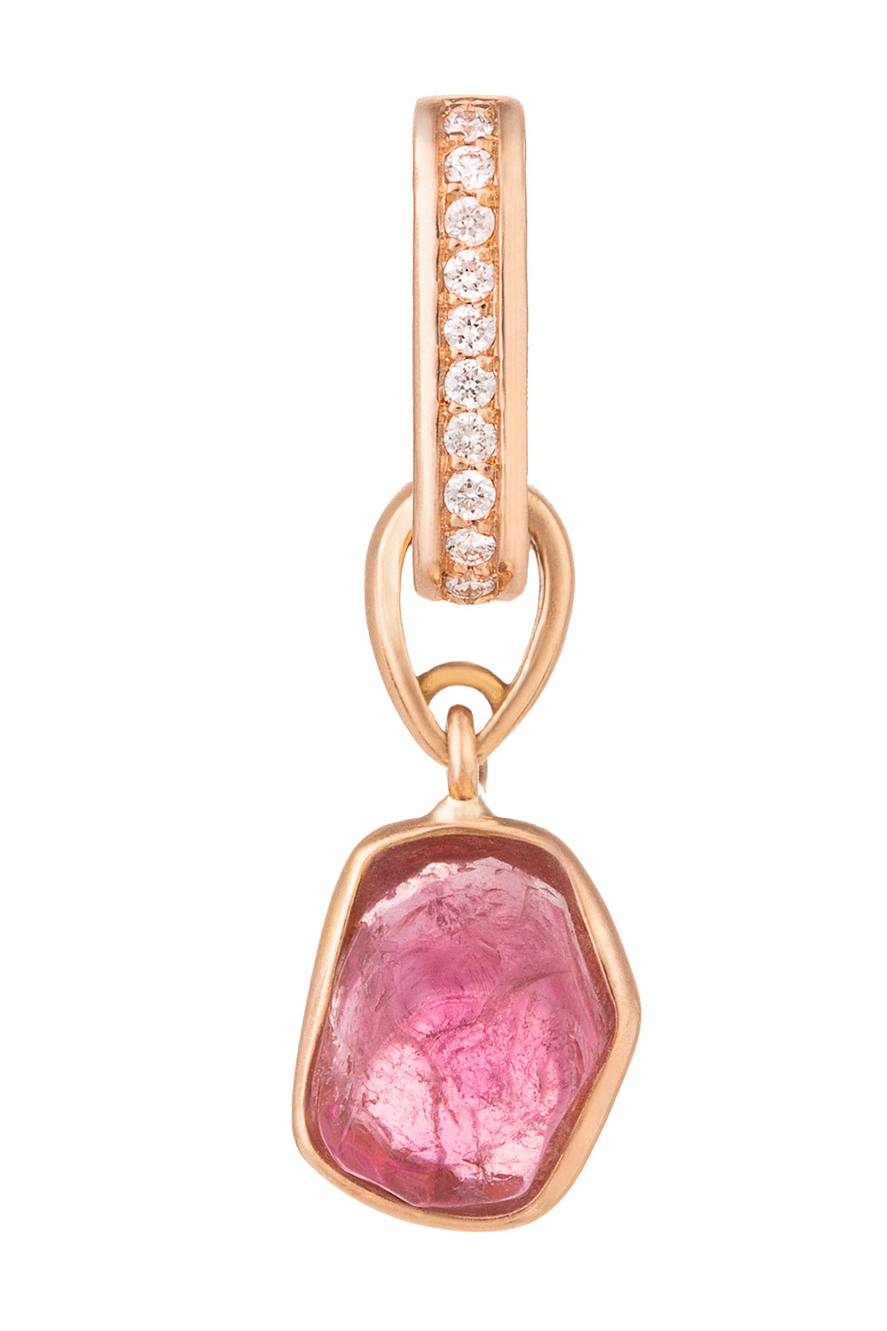 Pink Tourmaline Diamond Small Liberté Charm