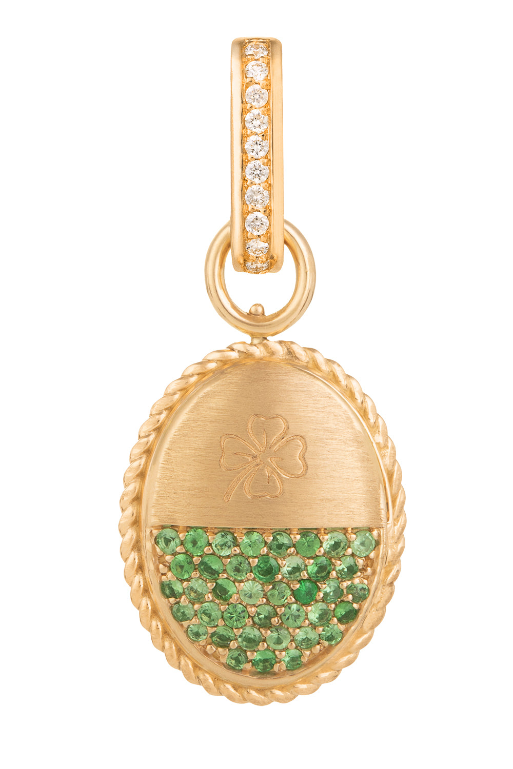 Green Tsavorite Diamond Medium Liberté Rope Charm