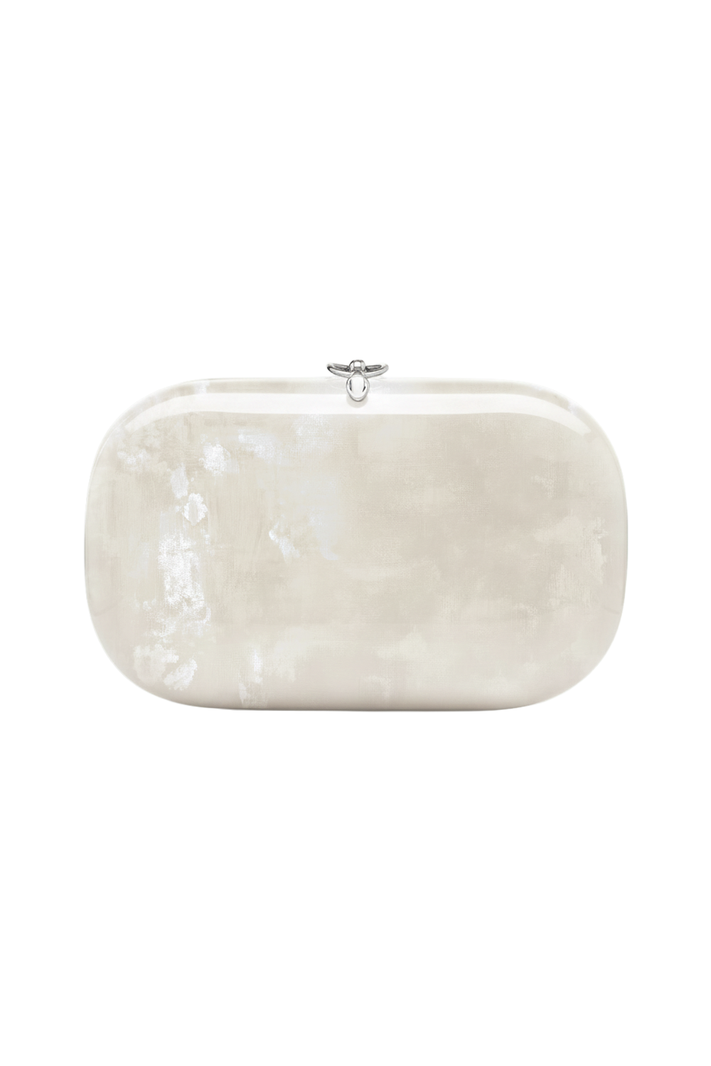 Elina Plus Monet Clutch - Cream-SILVER-HANDBAGCLUTCHES-JEFFREY LEVINSON