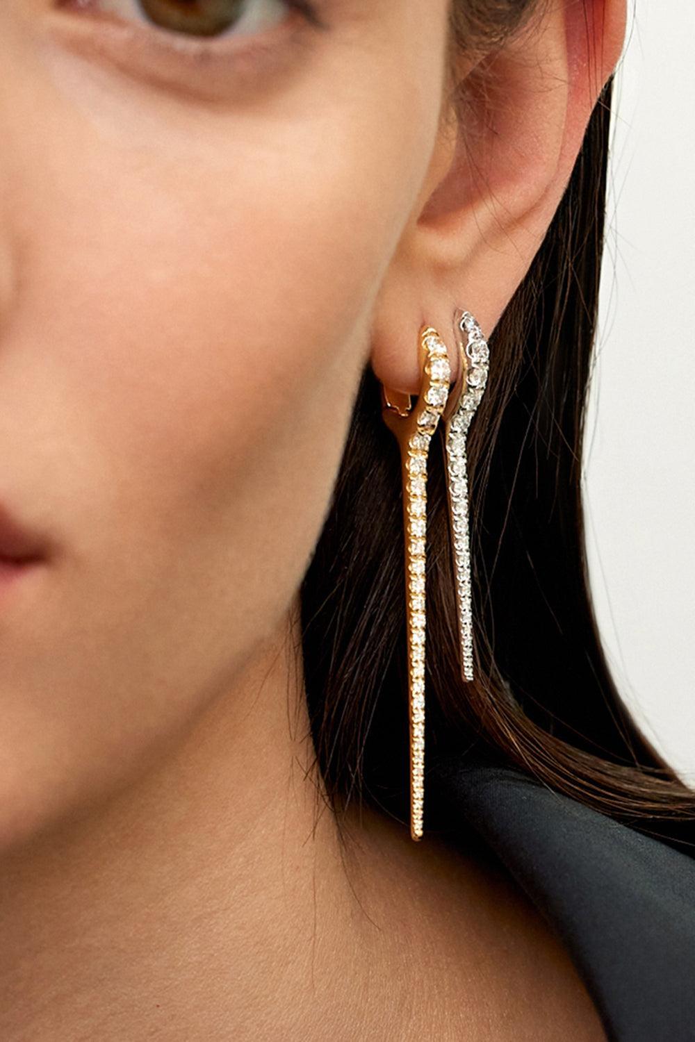 Large Lola Diamond Needle Earrings - Yellow Gold-YELLOW GOLD-JEWELRYFINE JEWELEARRING-MELISSA KAYE