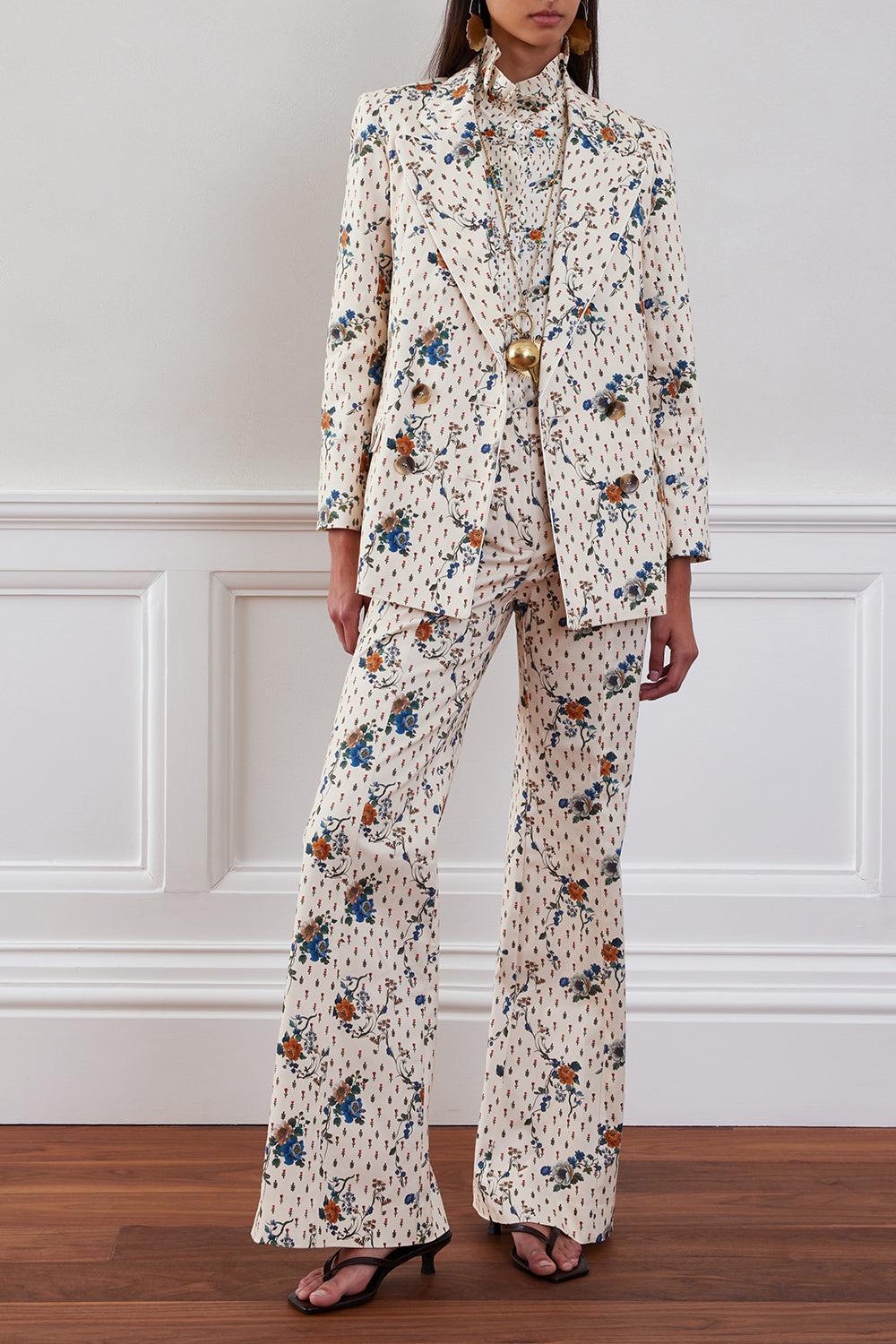 Quinn Twill Jacket-FLORLCRM-4-CLOTHINGJACKETBLAZERS-BORGO DE NOR