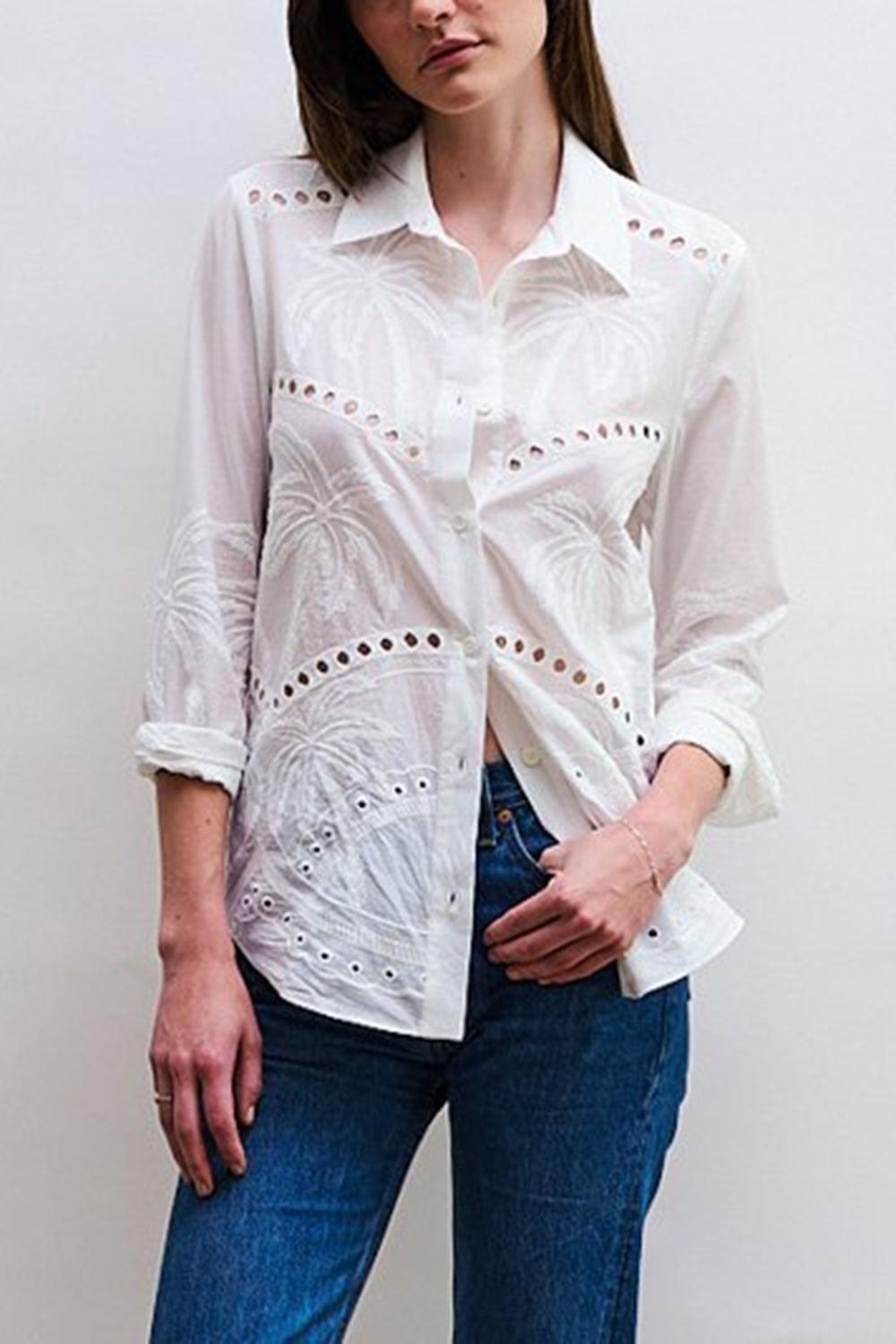 Corrines Ex Boyfriend Shirt-PURE WHT-0-CLOTHINGTOPBLOUSE-LE SUPERBE