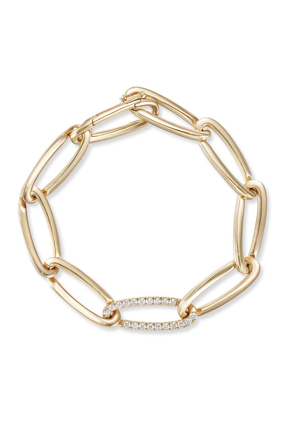 Partial Diamond Link Medium Lulu Bracelet-YELLOW GOLD-MED-JEWELRYFINE JEWELBRACELET O-MELISSA KAYE