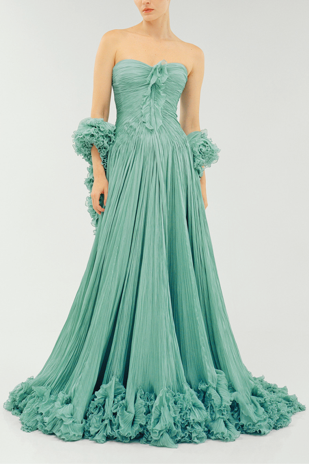 Strapless Gown-GREEN-34-CLOTHINGDRESSGOWN-MARMAR HALIM