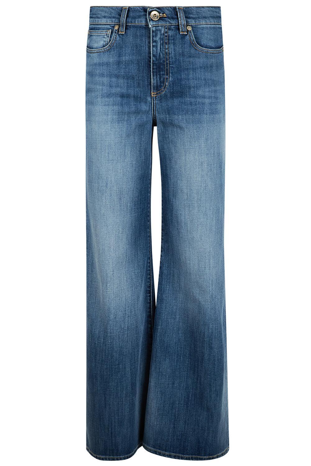 Crop Flare Jean - Blue-BLUE-36-CLOTHINGPANTDENIM-ELEVENTY