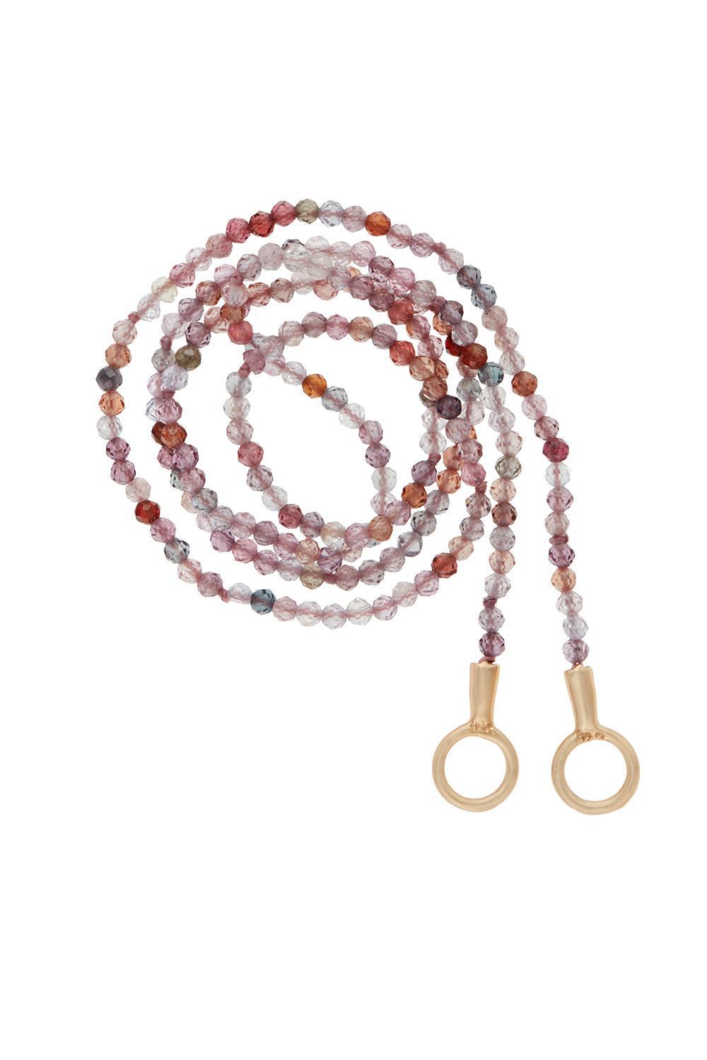 Pink Spinel Itty Bitty Strand Necklace-YELLOW GOLD-16-JEWELRYFINE JEWELNECKLACE O-MARLA AARON