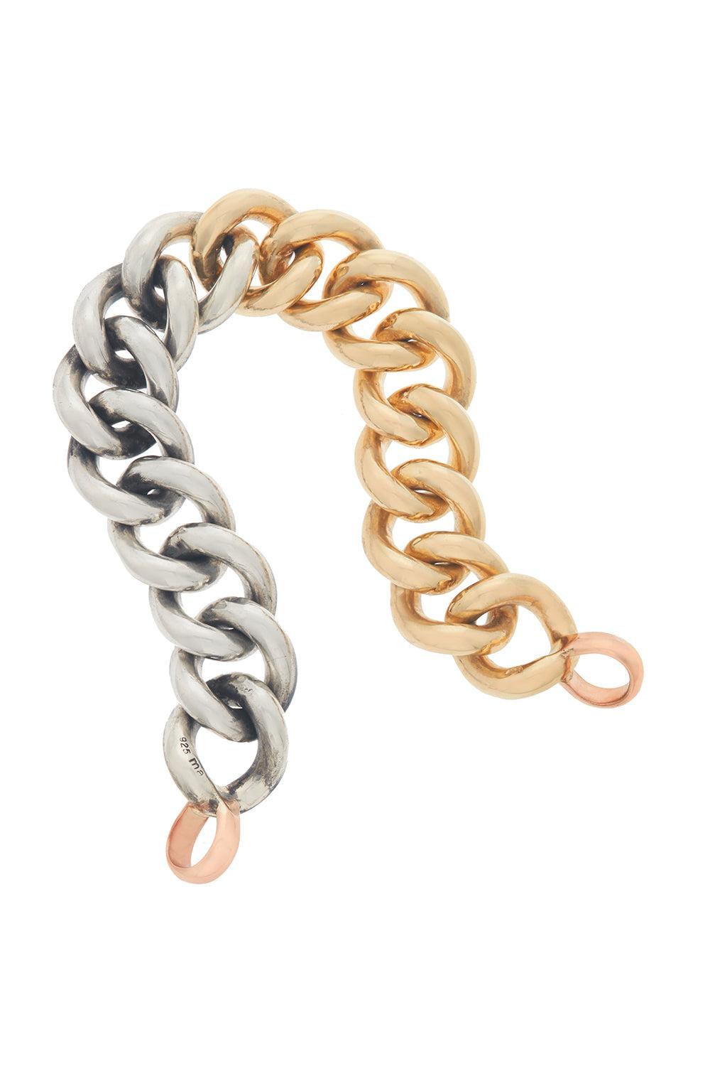 Half And Half Mega Curb Chain Bracelet