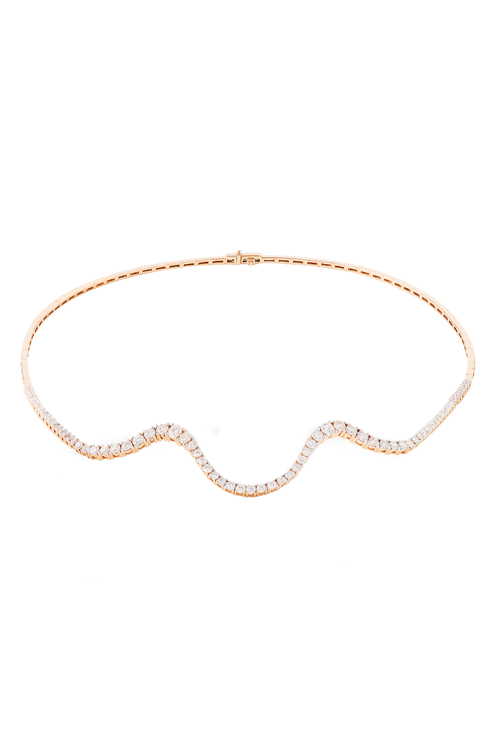Diamond Half Pave Radiant Choker Necklace