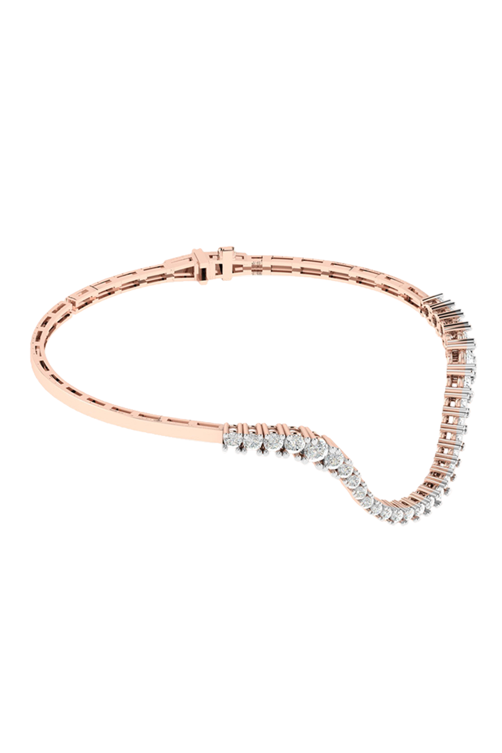 Diamond Half Pave Radiant Bracelet