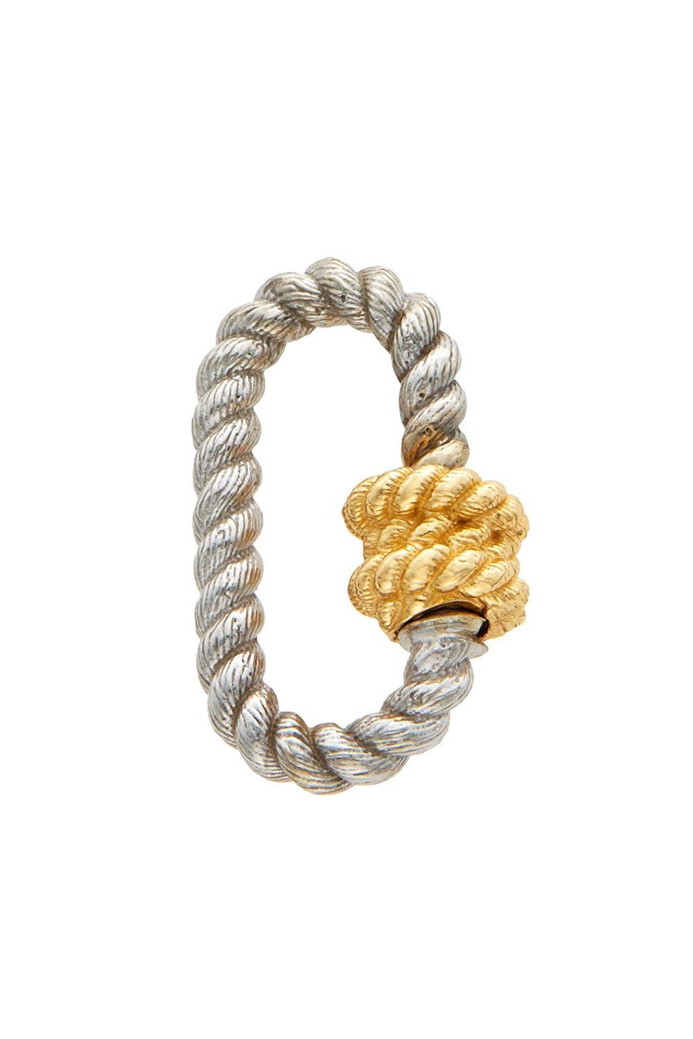 Mixed Metal Twisted Locked-WHITE GOLD-JEWELRYFINE JEWELPENDANT-MARLA AARON