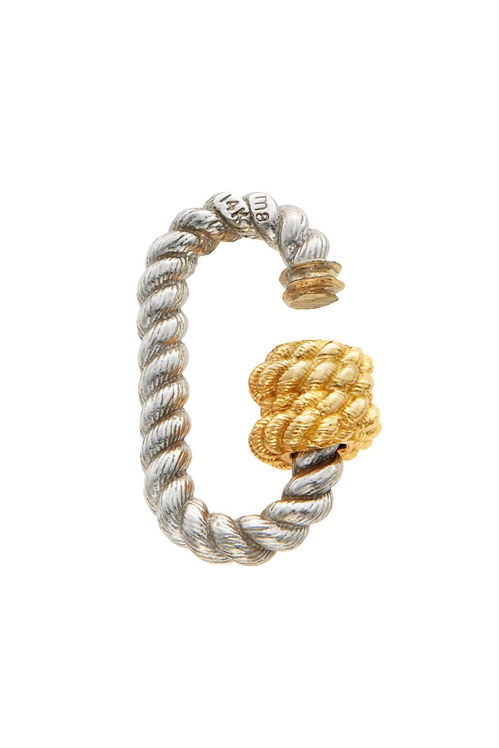 Mixed Metal Twisted Locked-WHITE GOLD-JEWELRYFINE JEWELPENDANT-MARLA AARON