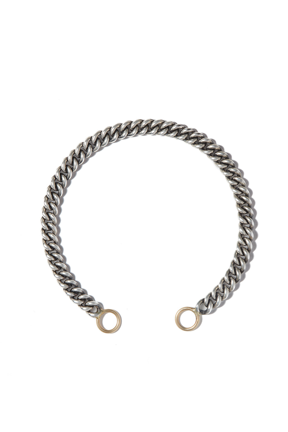 Heavy Curb Chain Necklace - Silver - 17in