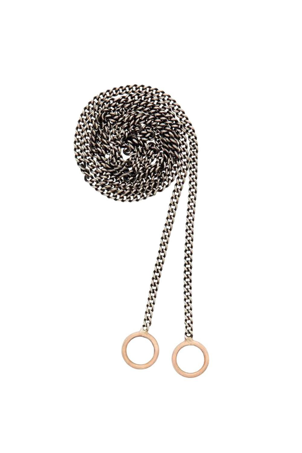 Mixed Metal Not So Heavy Curb Chain-SILVER-18-JEWELRYFINE JEWELNECKLACE O-MARLA AARON
