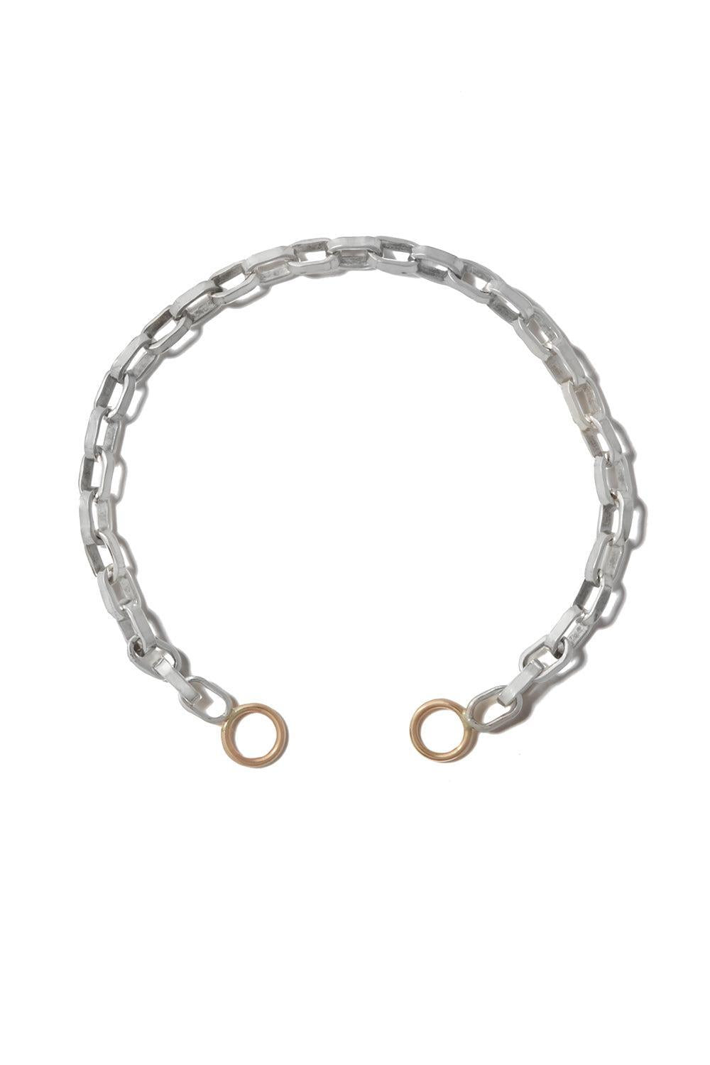 Mixed Metal Biker Chain Bracelet - 6.5in-SILVER-6.5-JEWELRYFINE JEWELBRACELET O-MARLA AARON
