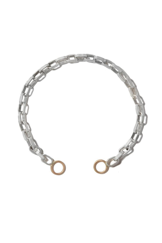 Mixed Metal Biker Chain Bracelet - 6.5in-SILVER-6.5-JEWELRYFINE JEWELBRACELET O-MARLA AARON
