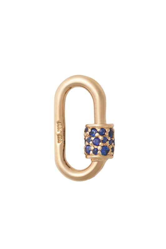 Blue Sapphire Stoned Babylock-YELLOW GOLD-JEWELRYFINE JEWELPENDANT-MARLA AARON