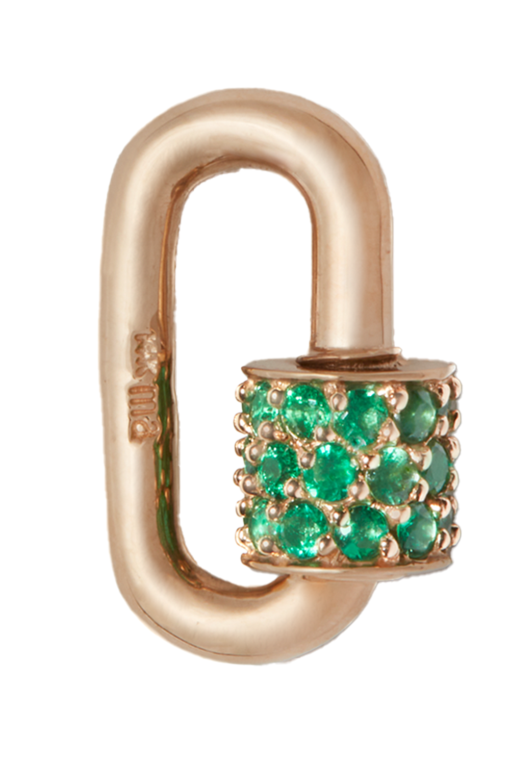 Emerald Stone Chubby Babylock-YELLOW GOLD-JEWELRYFINE JEWELPENDANT-MARLA AARON