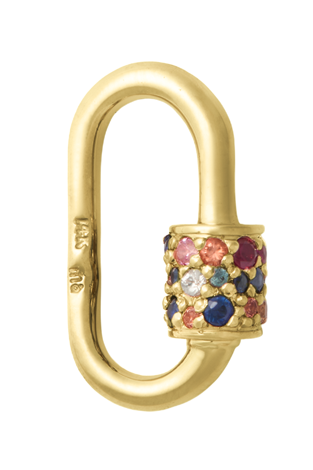 Mixed Sapphire Stoned Babylock-YELLOW GOLD-JEWELRYFINE JEWELPENDANT-MARLA AARON