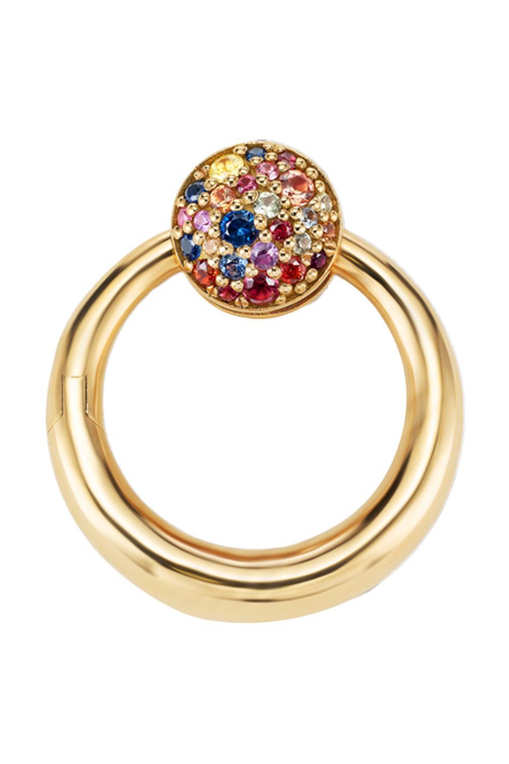 Mixed Sapphire Stoned Baby Musgrave Lock-YELLOW GOLD-JEWELRYFINE JEWELPENDANT-MARLA AARON
