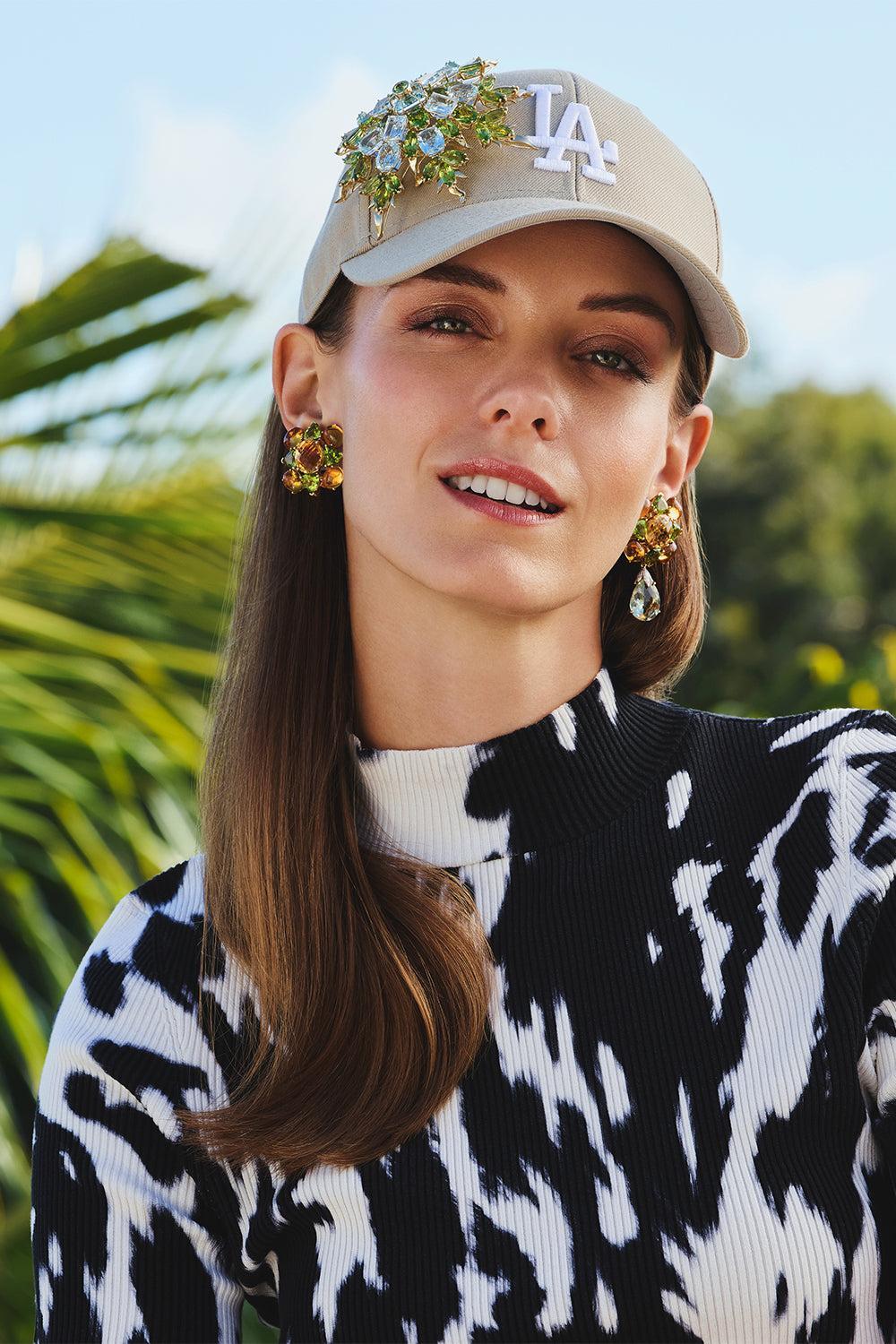 Green Amethyst Peridot Drop Earrings-YELLOW GOLD-JEWELRYFINE JEWELEARRING-TONY DUQUETTE