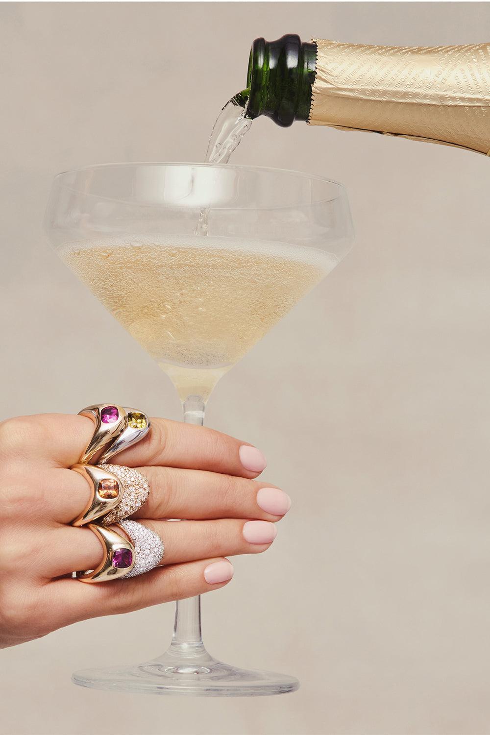 Diamond Two Tone Ring-YELLOW GOLD-6.5-JEWELRYFINE JEWELRING-ZAHN-Z