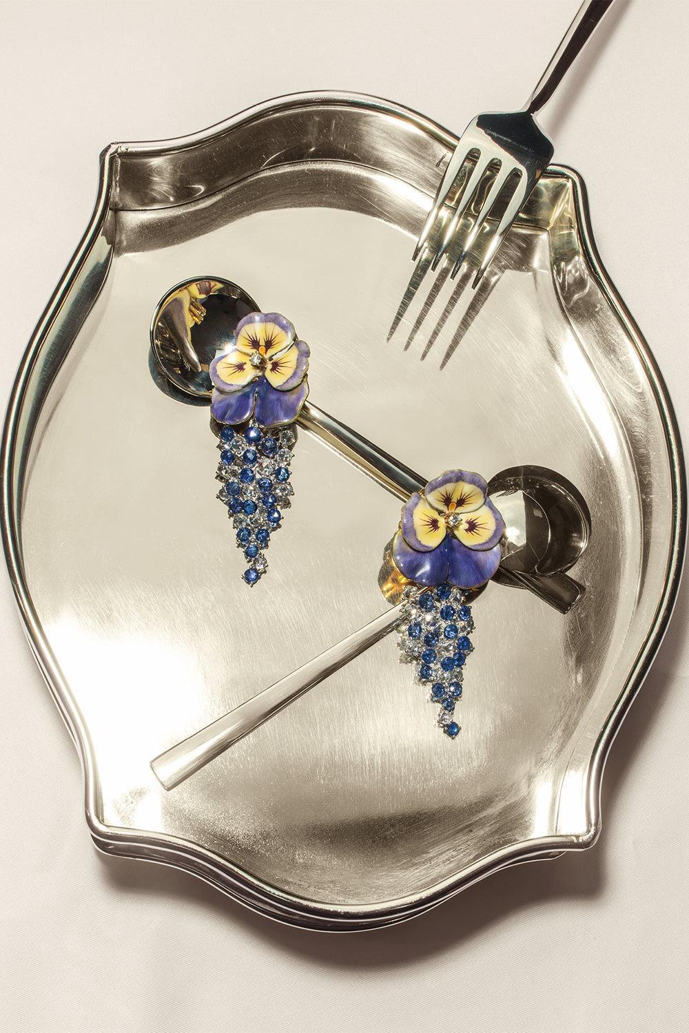 Flower Branch Elemento Earrings-YELLOW GOLD-JEWELRYFINE JEWELEARRING-SABOO FINE JEWELS