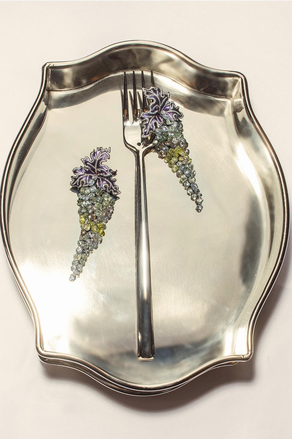 Diamond Elemento Earrings-TITANIUM-JEWELRYFINE JEWELEARRING-SABOO FINE JEWELS