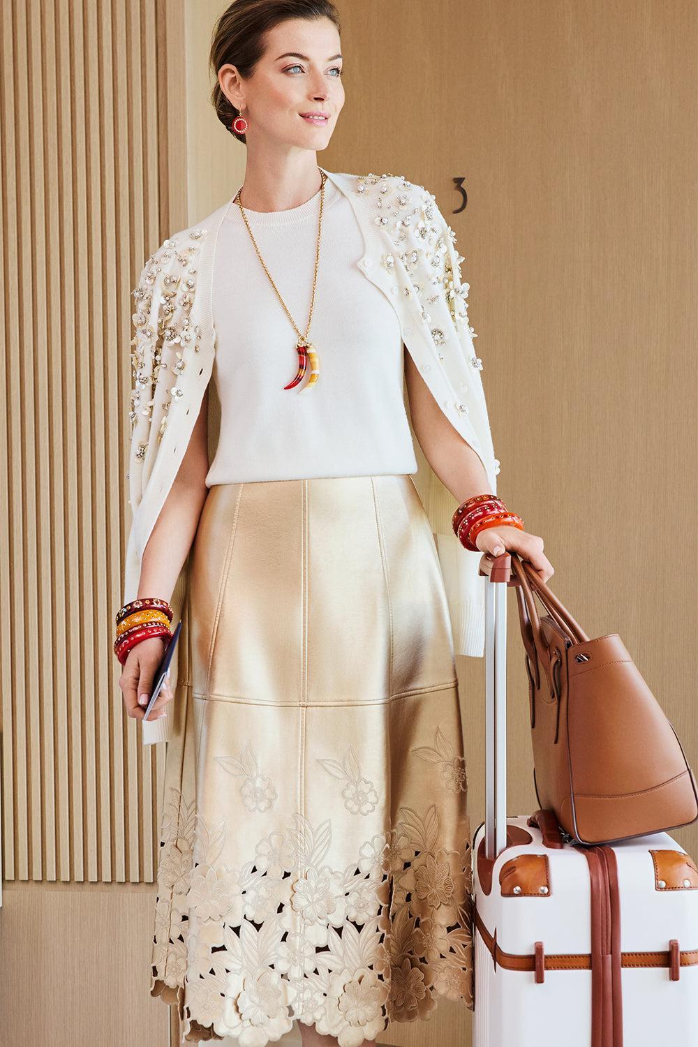 White Topaz Red Bakelite Bangle Bracelet-YELLOW GOLD-JEWELRYFINE JEWELBRACELET O-MARK DAVIS