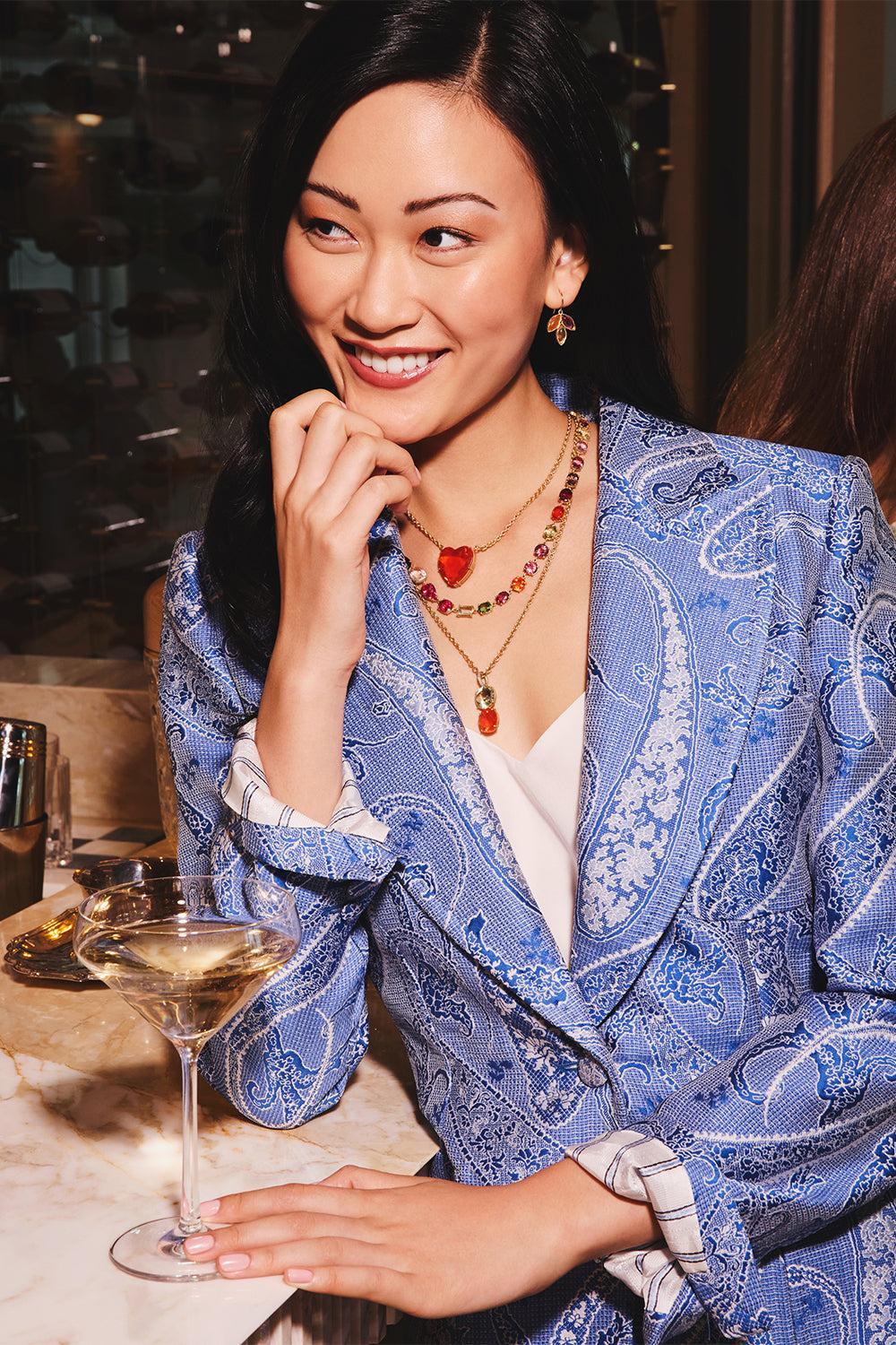 Carnelian Three Marquise Earrings-YELLOW GOLD-JEWELRYFINE JEWELEARRING-IRENE NEUWIRTH JEWELRY