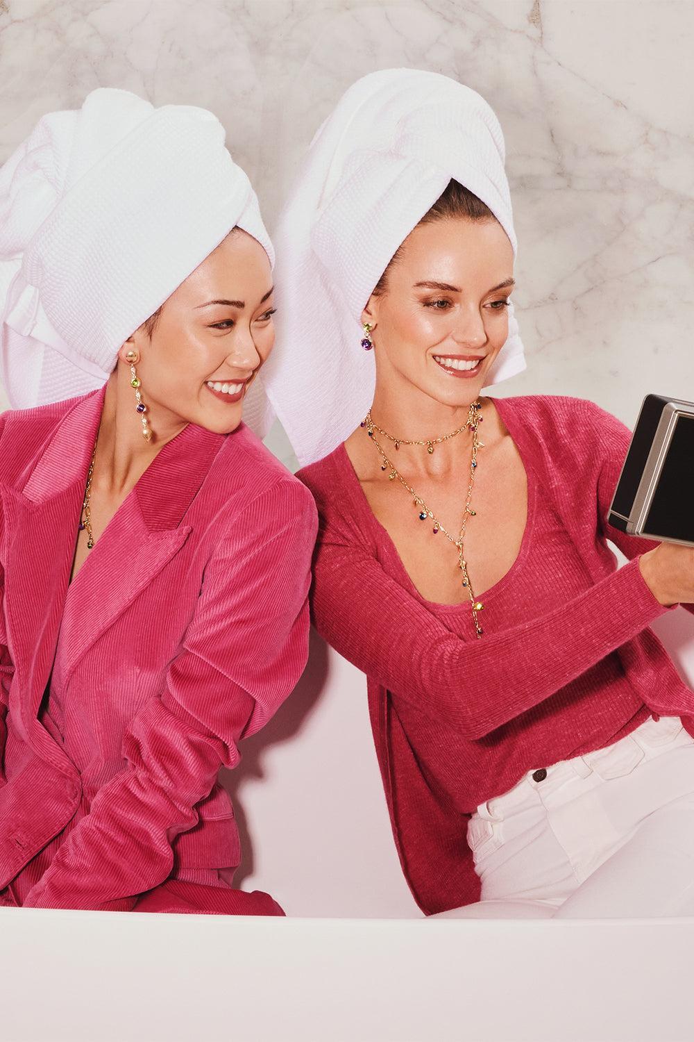 Diamond Aurora Mikado Necklace-ROSE GOLD-JEWELRYFINE JEWELNECKLACE O-TAMARA COMOLLI