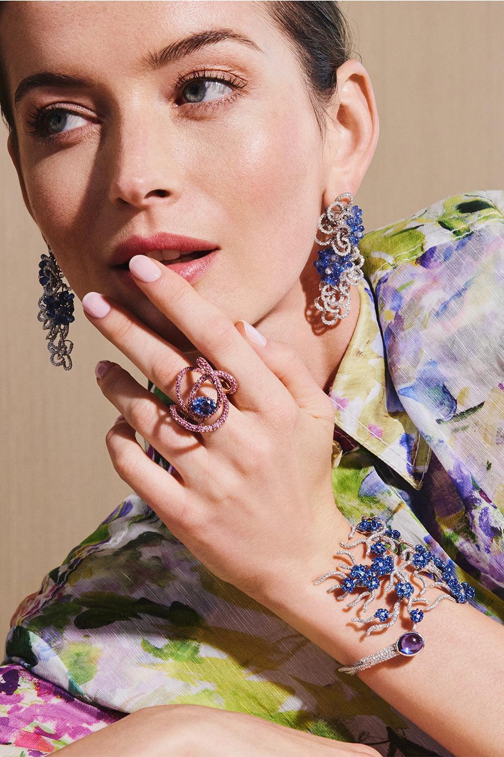 Pink Sapphire Kephi Ring-ROSE GOLD-7-JEWELRYFINE JEWELRING-NEHA DANI