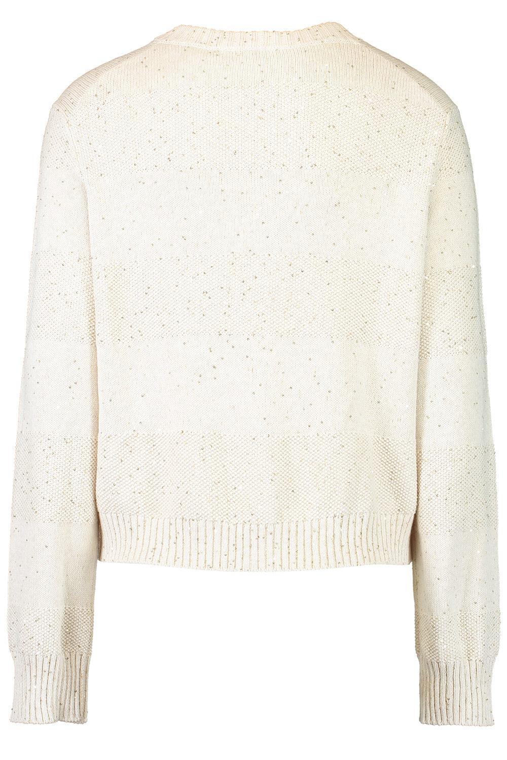 Stripe Cardigan - Avena-CREAM-XS-CLOTHINGTOPCARDIGAN-BRUNELLO CUCINELLI