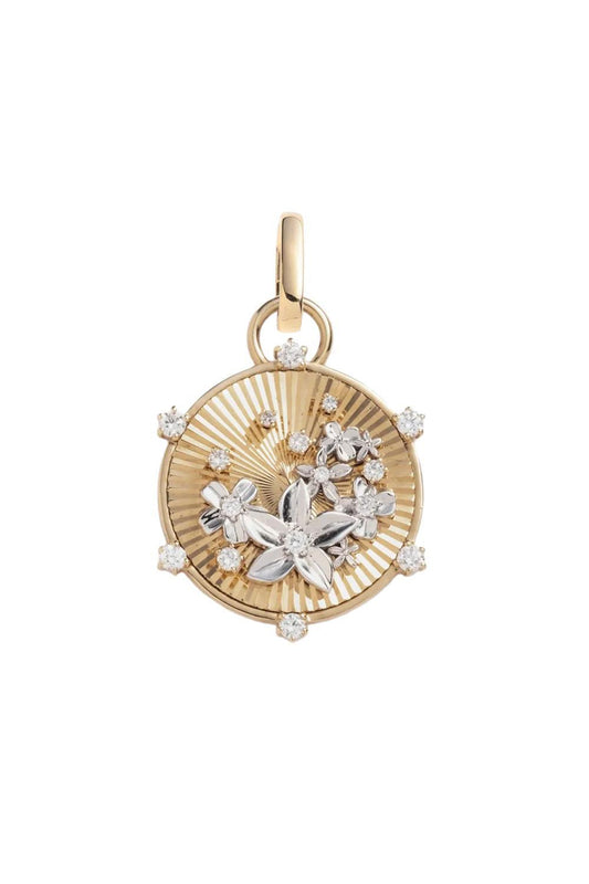 Blossoms Baby Medallion-YELLOW GOLD-JEWELRYFINE JEWELPENDANT-FOUNDRAE